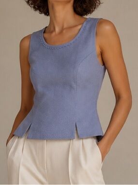 LIZ CLAIBORNE | Sleeveless Peplum Top